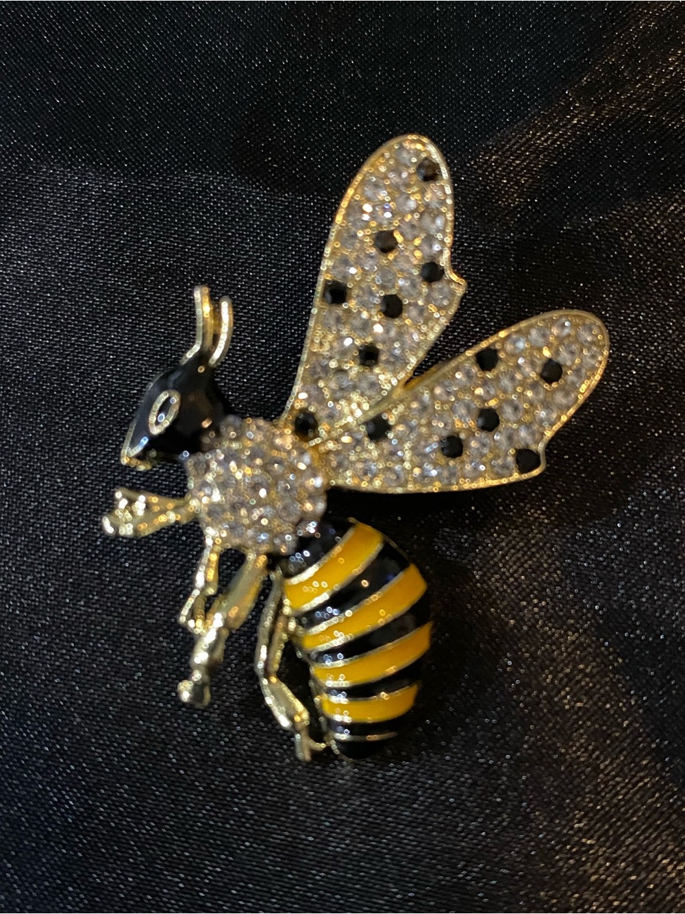 Gold and Yellow Bee Brooch Pin - Women's Accessory